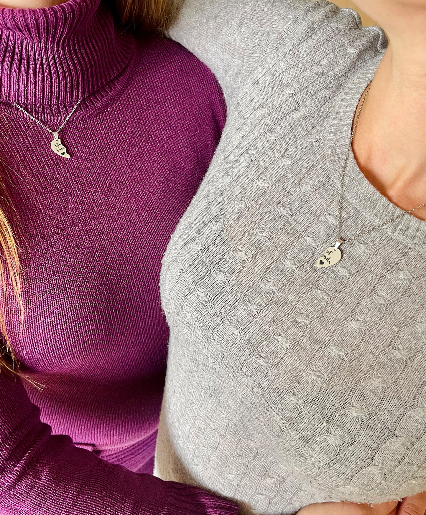 Personalisierte Herz Halskette für Freunde - Symbolischer Schmuck als Geschenk