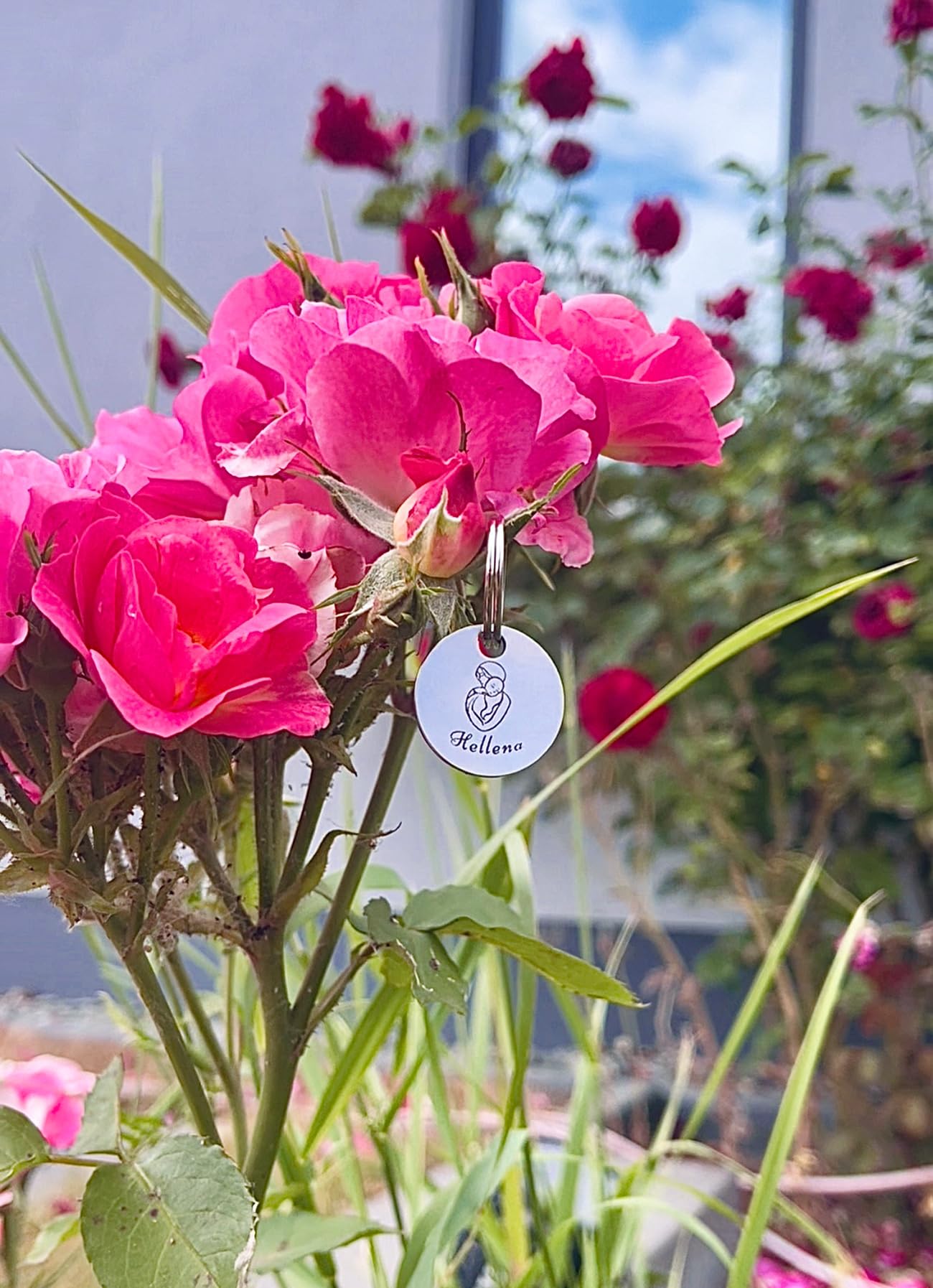 Mutter-Kind-Liebe Schlüsselanhänger Gravur Silber Geschenk