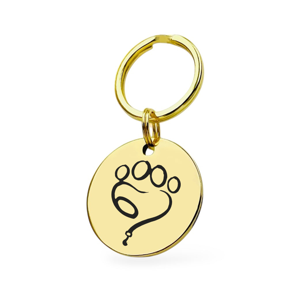 Firmen Logo Schlüsselanhänger Gravur Gold Geschenk