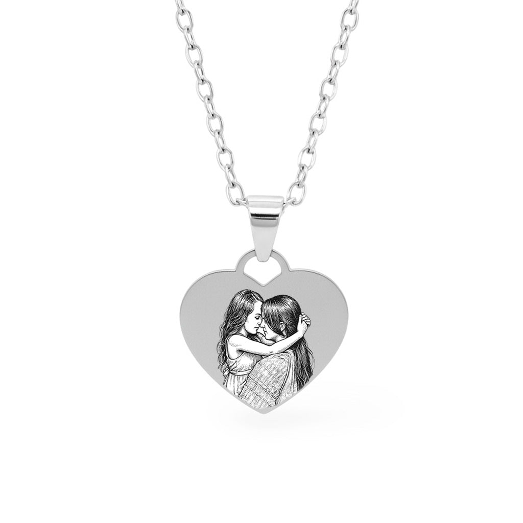 Foto Herz Halskette Silber Geschenk