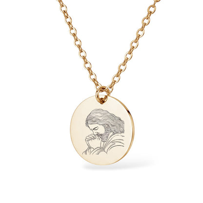 Jesus Christliche Halskette Gravur Gold Geschenk