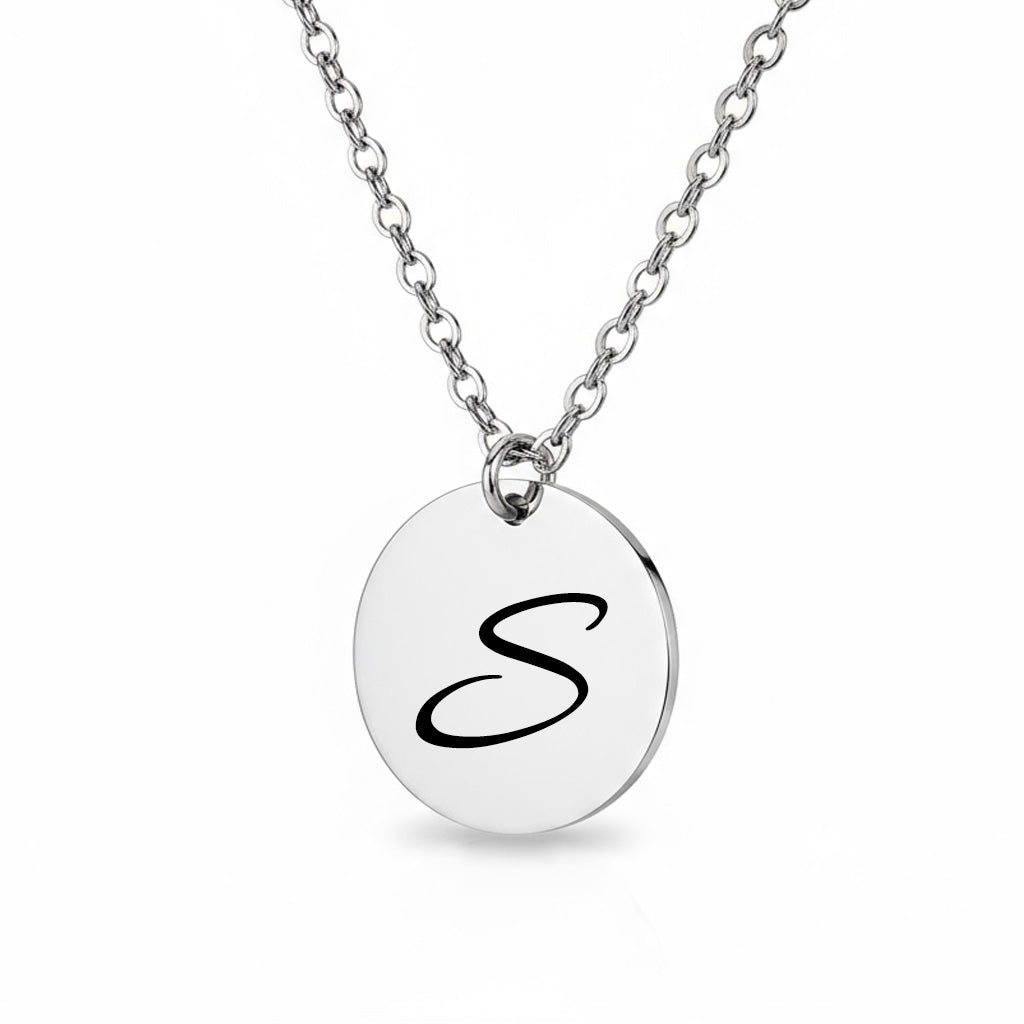 Initiale Halskette Gravur Silber Geschenk