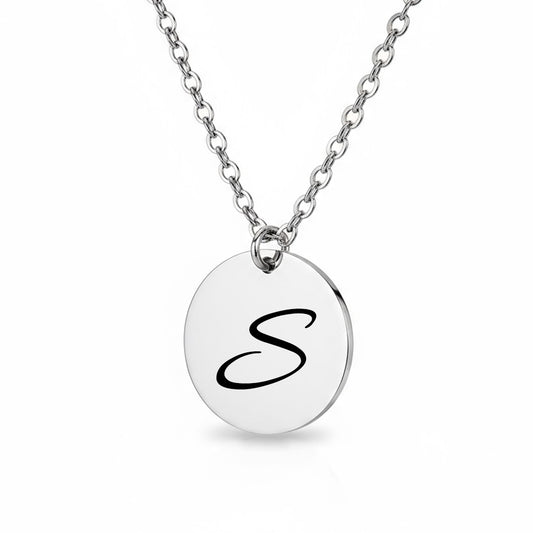 Initiale Halskette Gravur Silber Geschenk