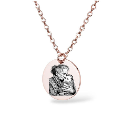 Gedenk Halskette Gravur Rosegold Geschenk