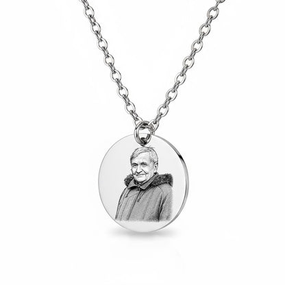 Gedenk Halskette Gravur Silber Geschenk