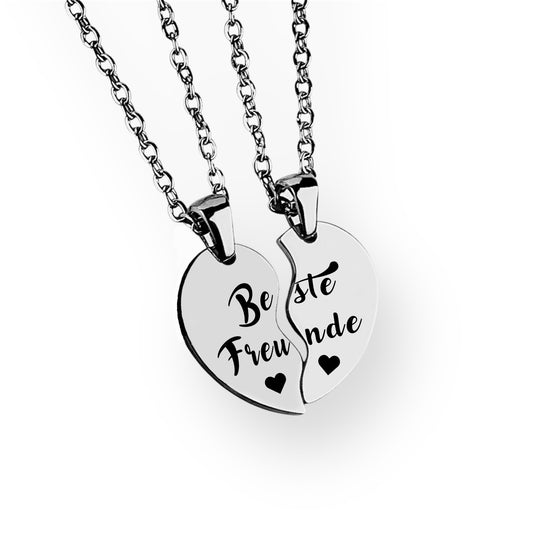 Beste Freunde Halskette Gravur Silber Geschenk
