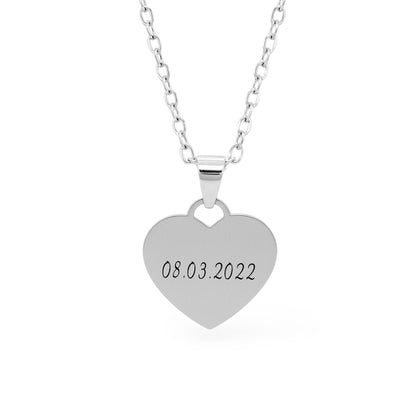 Datum Halskette Gravur Silber Geschenk