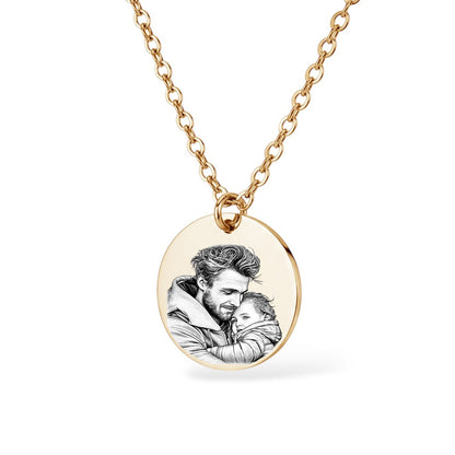 Foto Halskette Gravur Gold Geschenk