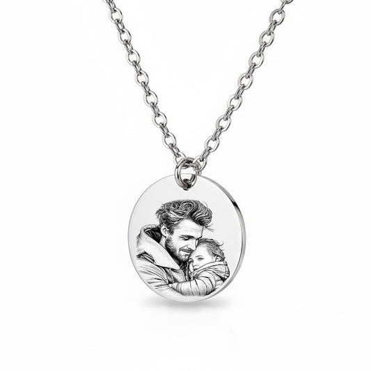 Foto Halskette Gravur Silber Geschenk