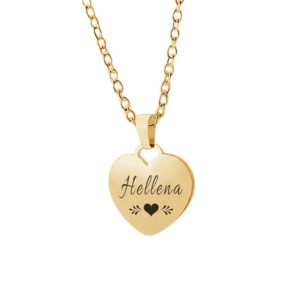 Namen Herz Halskette Gravur Gold Geschenk