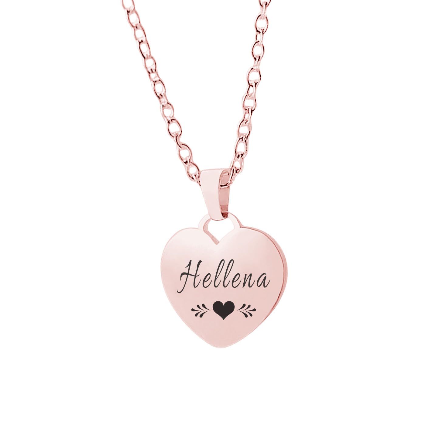 Namen Herz Halskette Gravur Rosegold Geschenk