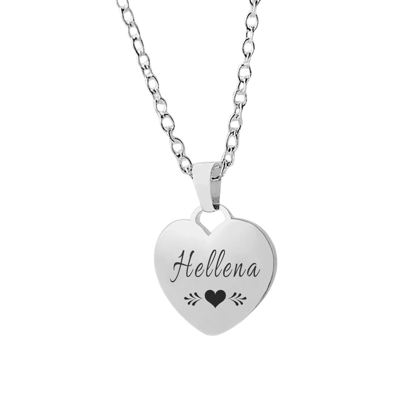 Namen Herz Halskette Gravur Silber Geschenk