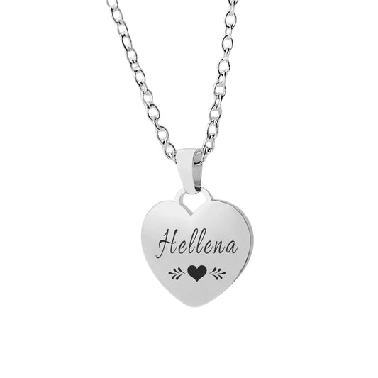 Namen Herz Halskette Gravur Silber Geschenk