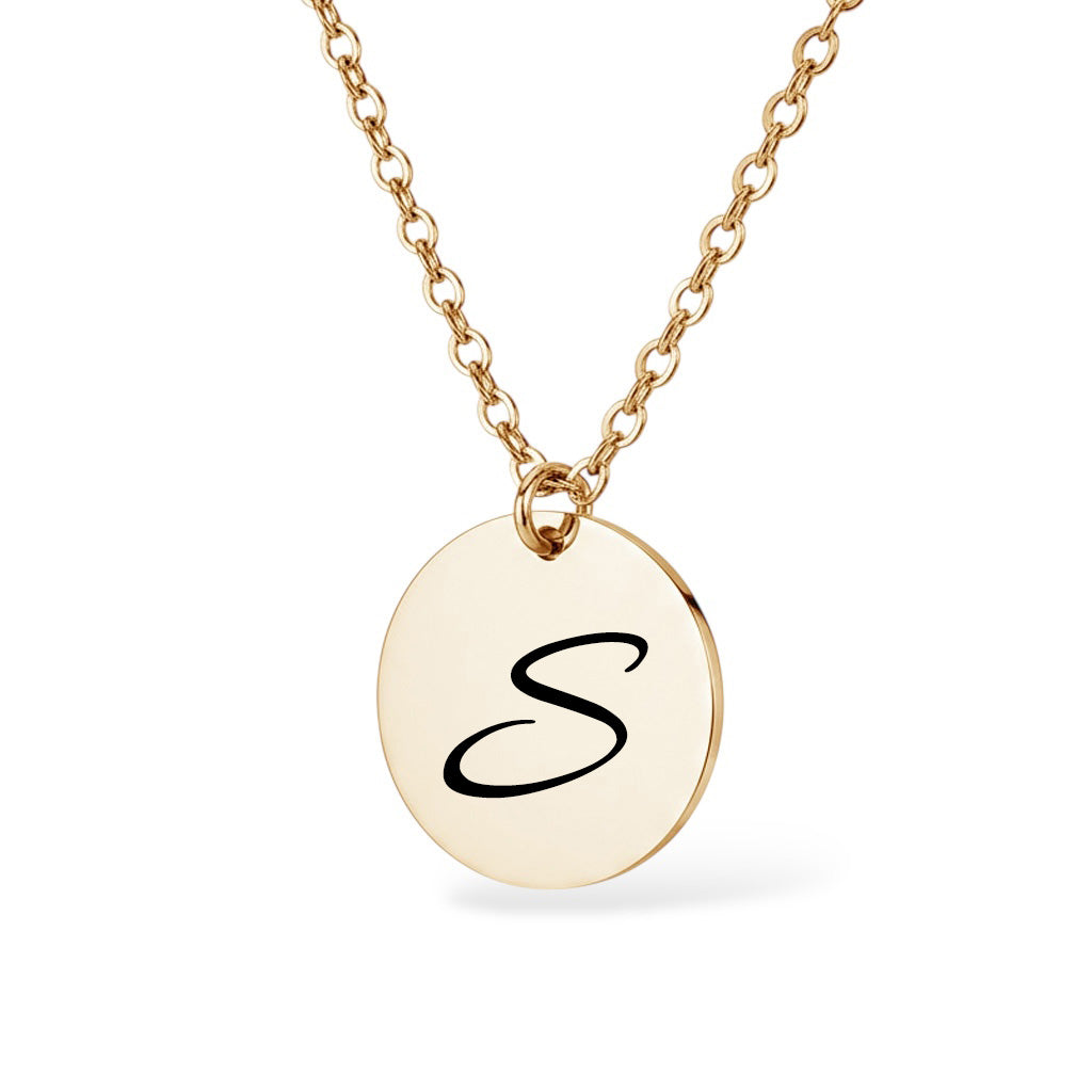 Initiale Halskette Gravur Gold Geschenk