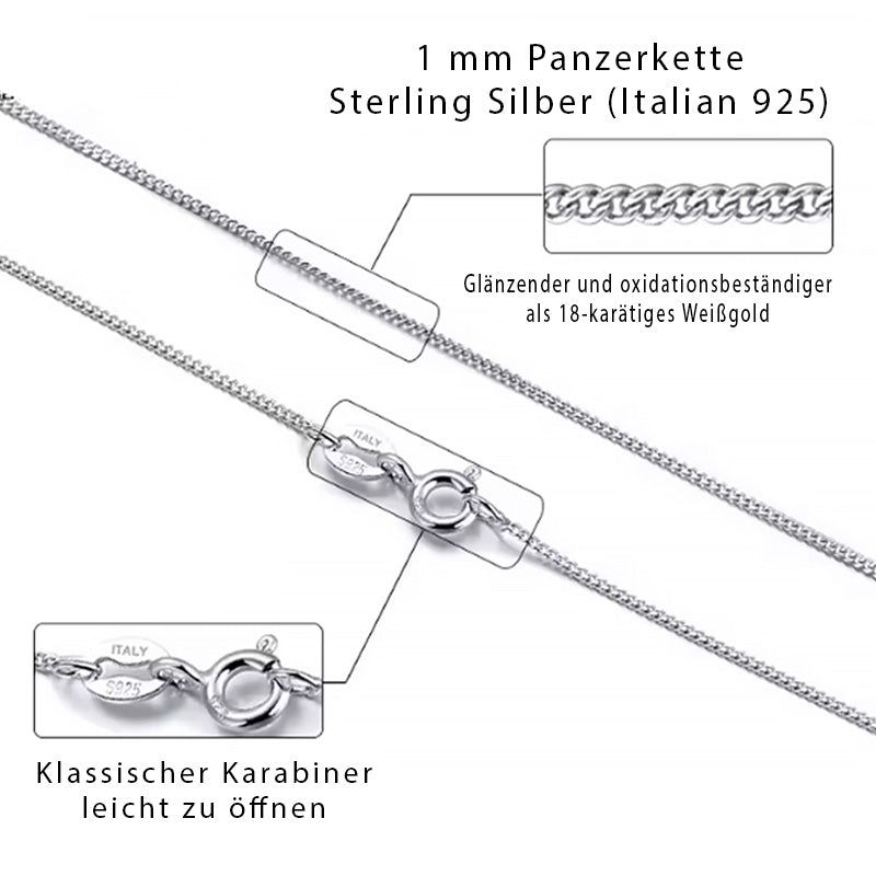 925 Sterling-Silber Halskette Damen Geschenk