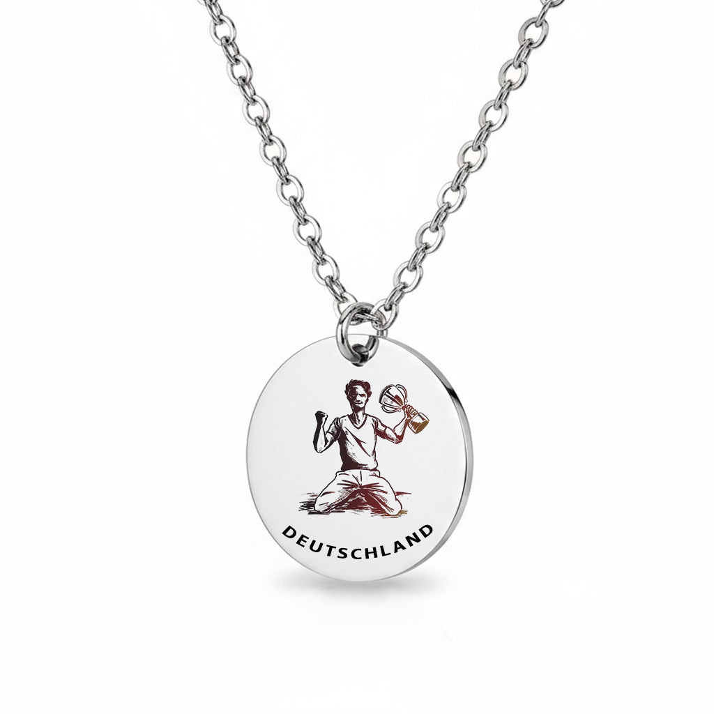 Personalisierte Edelstahl Kette mit graviertem WM 2026 Fan-Anhänger - Geschenk für echte Fußballfans