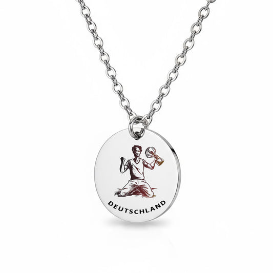 Edelstahl Kette mit graviertem WM 2026 Fan-Anhänger | verstellbare Kettenlänge 45 + 5 cm