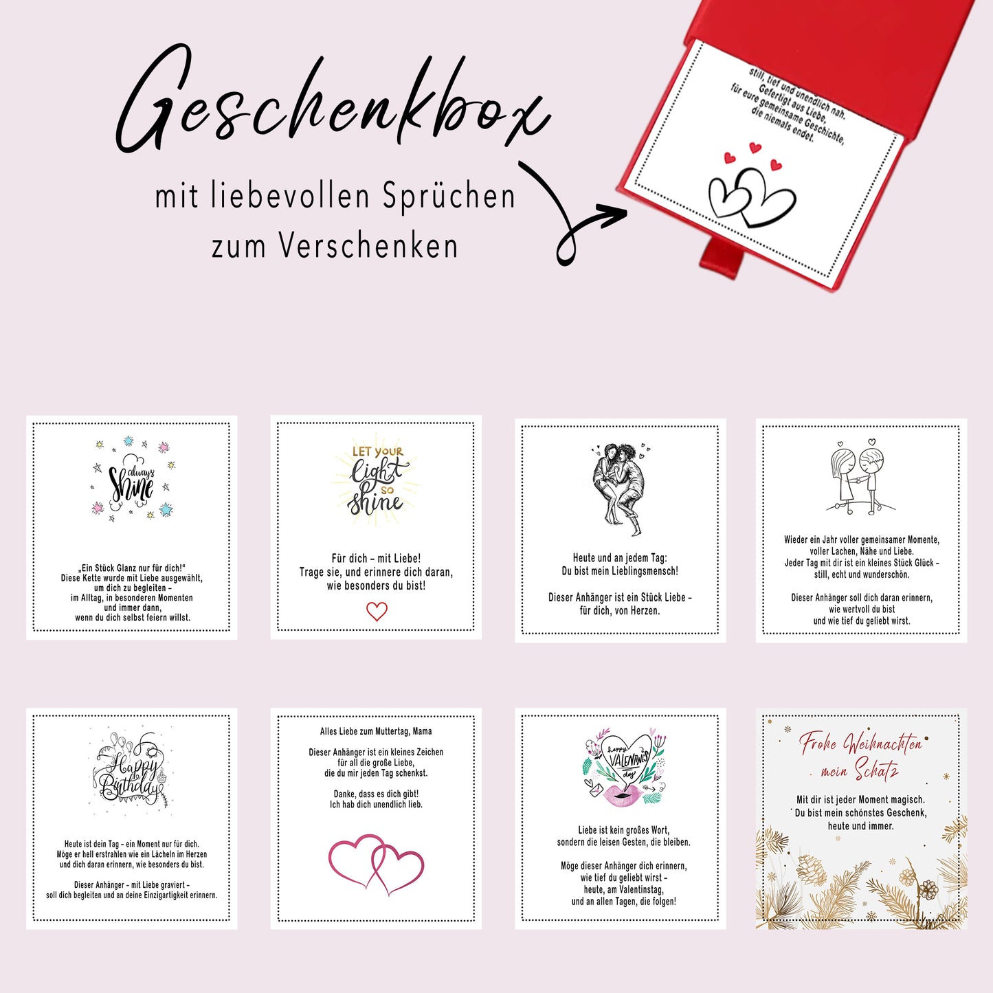 Filigrane Silber Halskette Geschenkbox