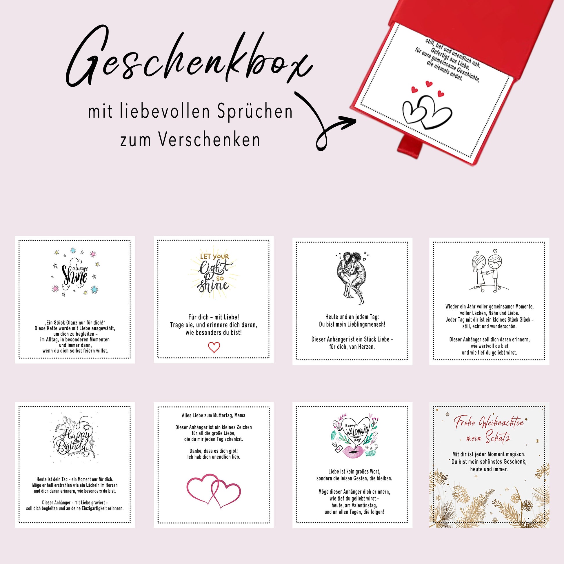 Filigrane Silber Halskette Geschenkbox