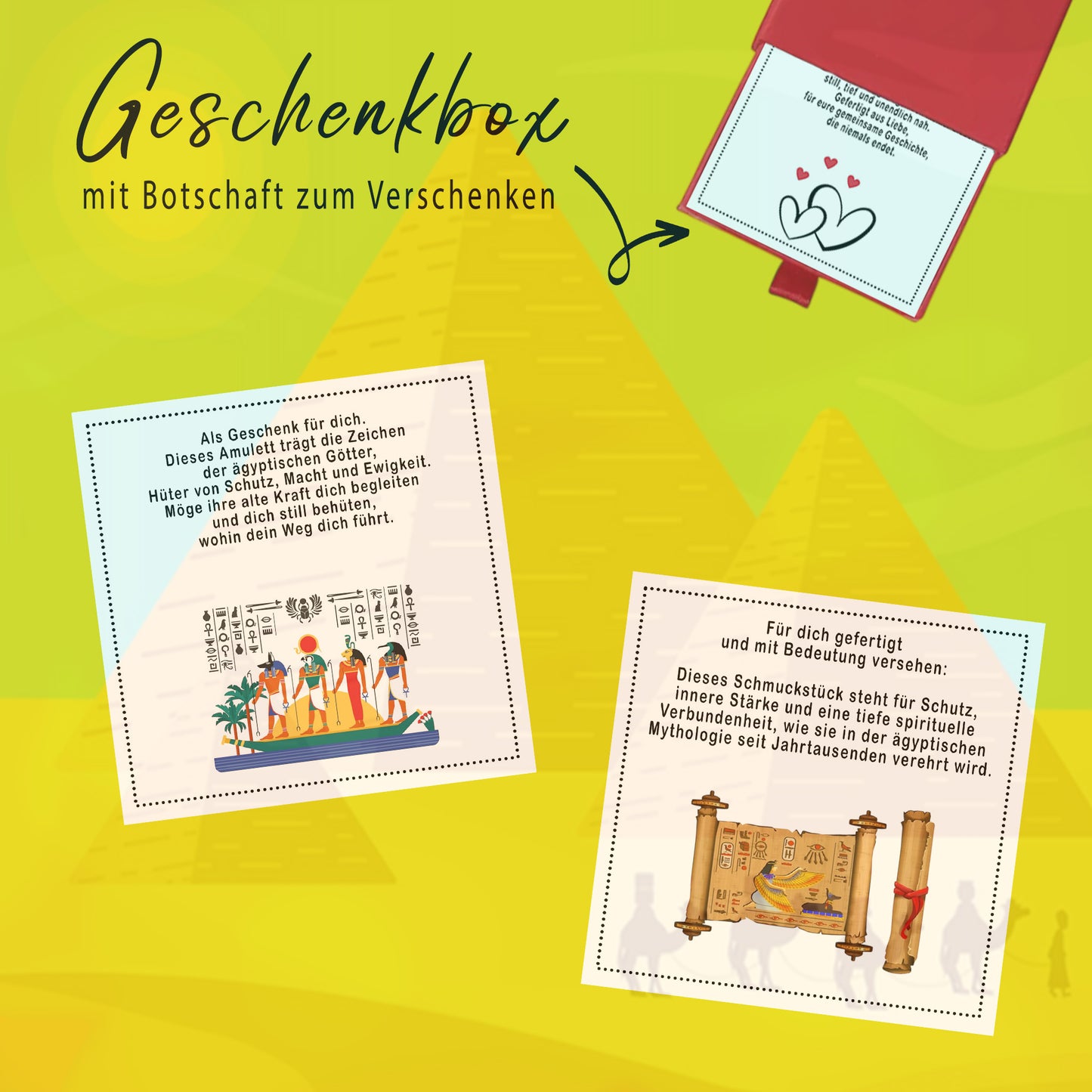 Ägyptische Halskette Geschenkbox Cover Übersicht