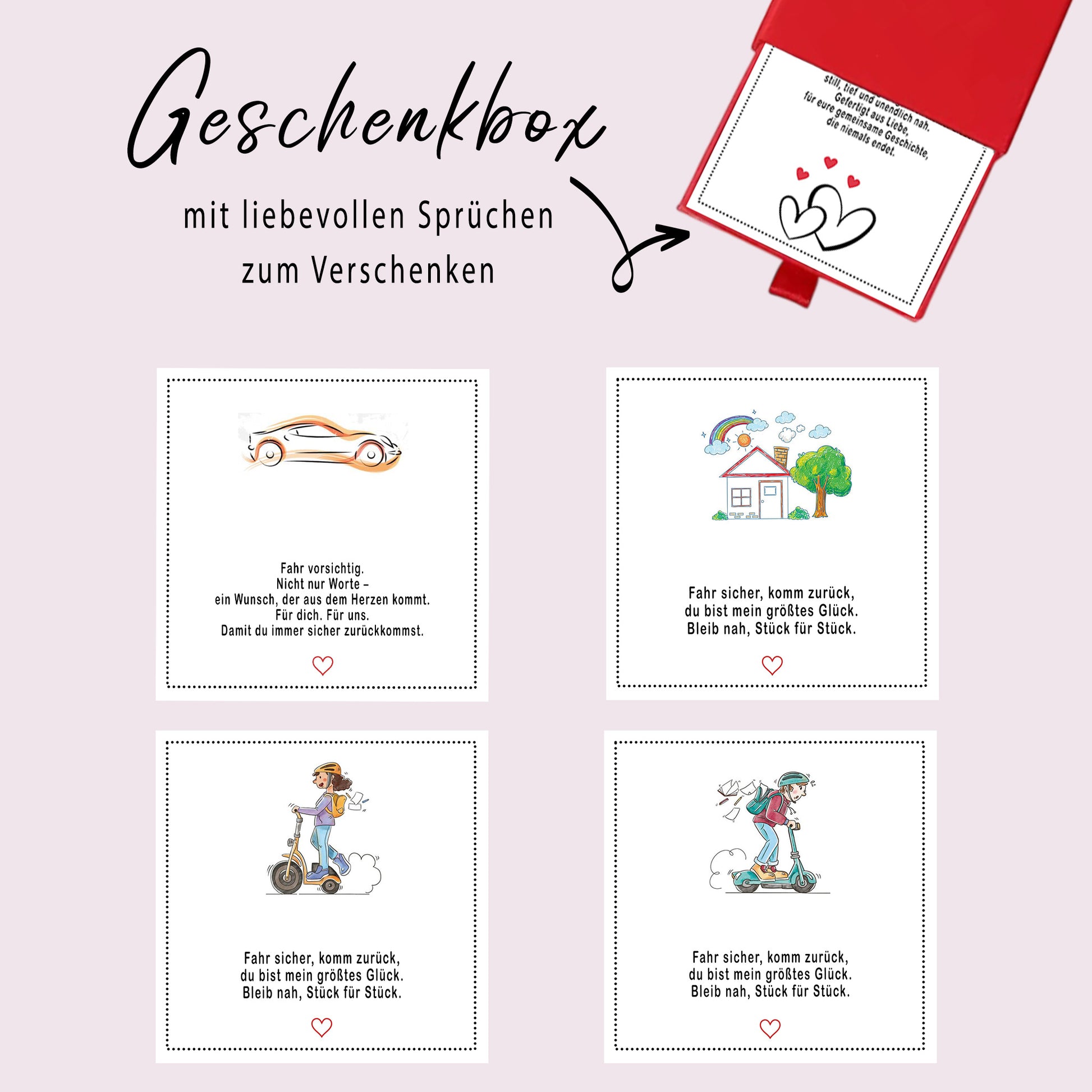 Fahr vorsichtig mein Herz Schlüsselanhänger Gravur Geschenkbox