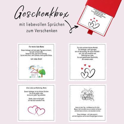 Mutter-Kind-Liebe Schlüsselanhänger Gravur Geschenkbox
