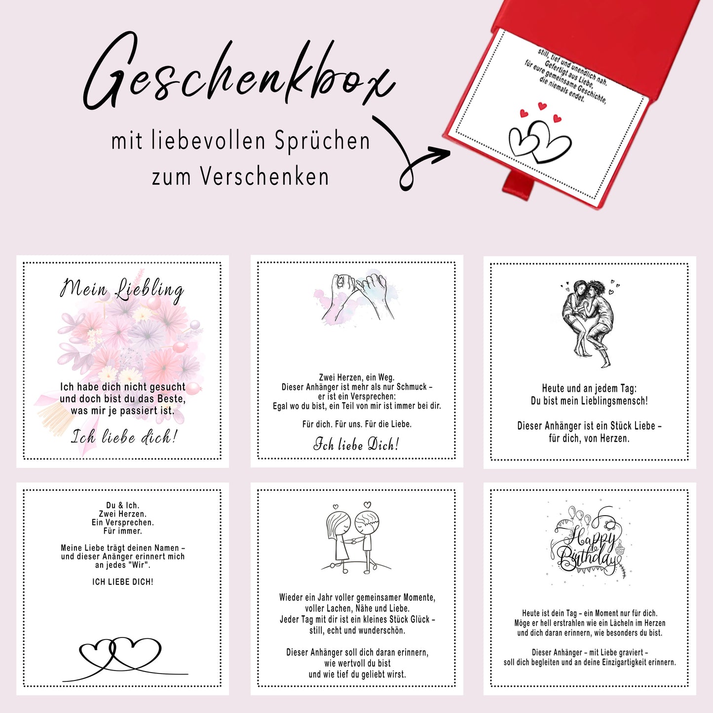 Geschenkbox Cover Übersicht