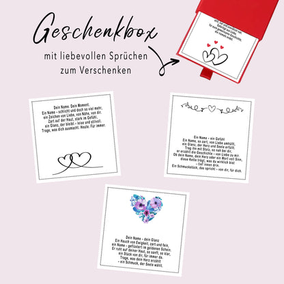 Namen Herz Halskette Geschenkbox Cover Übersicht