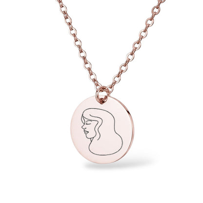 Jungfrau Sternzeichen Halskette Gravur Rosegold Geschenk