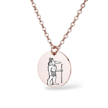 Pharao Ägyptische Halskette Gravur Rosegold Geschenk