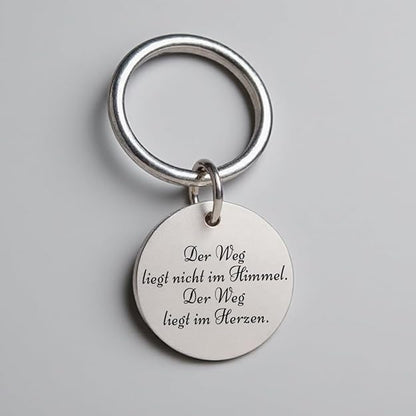 Buddha Schlüsselanhänger Gravur Silber Geschenk