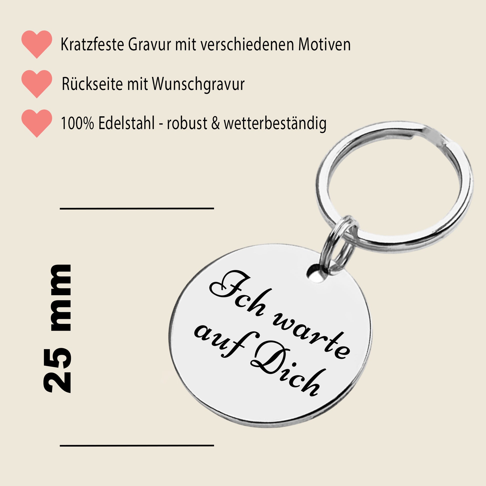 Fahr vorsichtig mein Herz Schlüsselanhänger Gravur Silber Geschenk