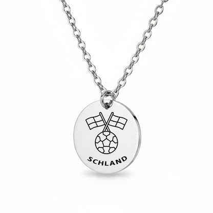 Personalisierte Edelstahl Kette mit graviertem WM 2026 Fan-Anhänger - Geschenk für echte Fußballfans