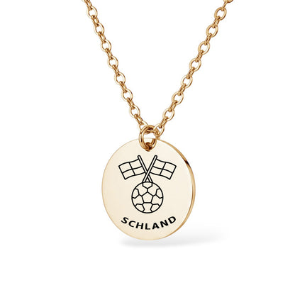 Personalisierte Edelstahl Kette mit graviertem WM 2026 Fan-Anhänger - Geschenk für echte Fußballfans