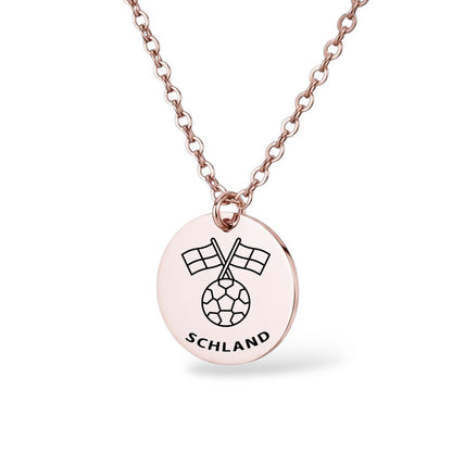 Personalisierte Edelstahl Kette mit graviertem WM 2026 Fan-Anhänger - Geschenk für echte Fußballfans