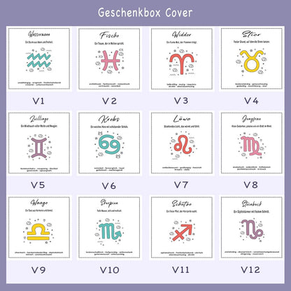 Sternzeichen Geschenkbox Cover Übersicht
